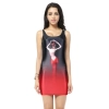 summer dance girl printing women long design tank tops dress