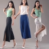 casual special leg opening wide leg pants