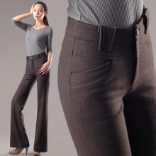 winter women fashion woolen pant,flare trousers formal design