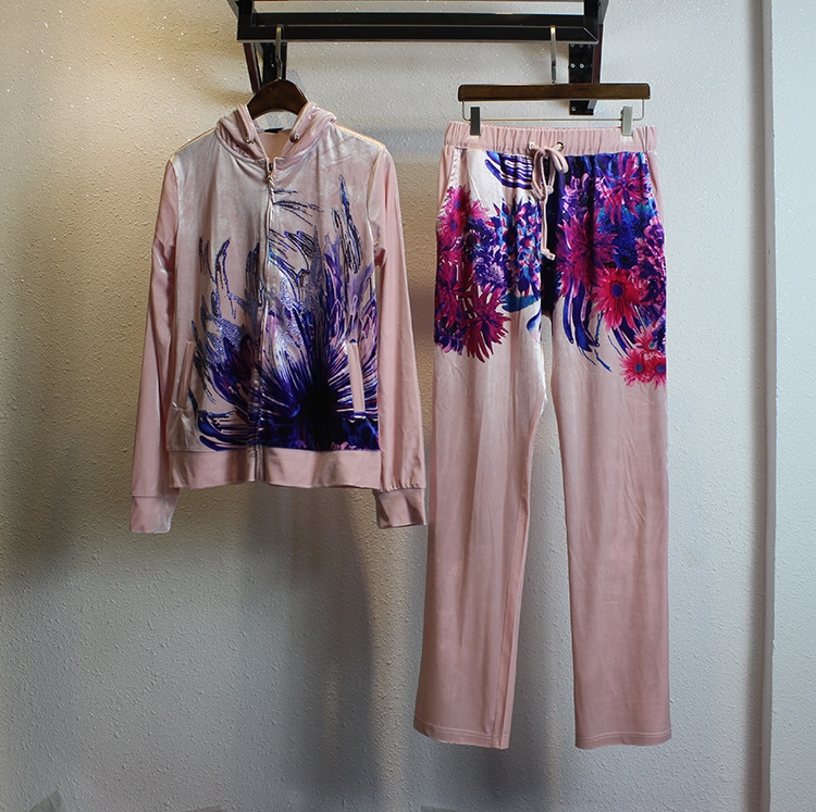 modern design fashion velvet sportswear Factory Wholesale