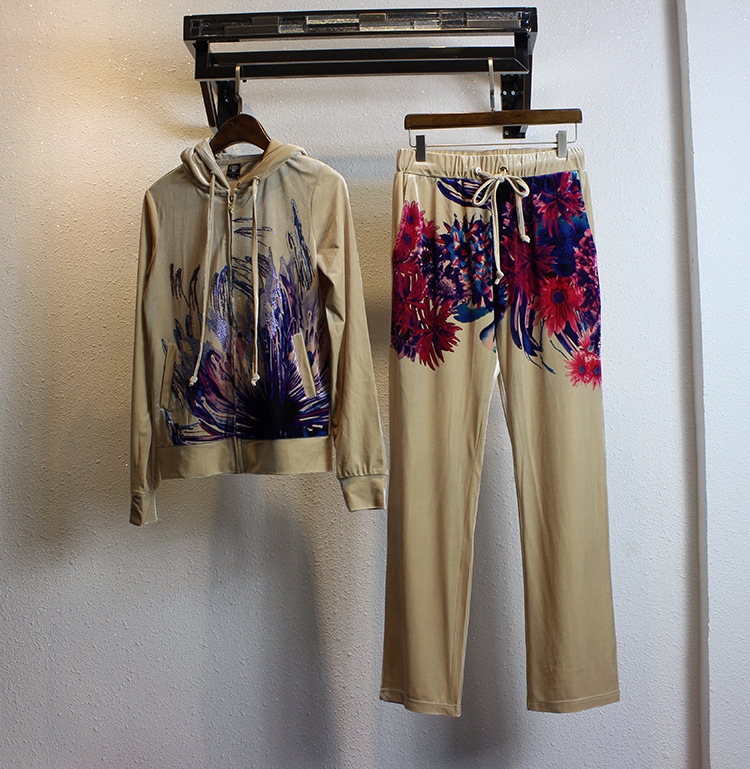 modern design fashion velvet sportswear Factory Wholesale