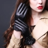 thicken sheepskin scales women gloves