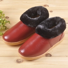 winter leather uniex slippers