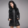 fashion Russian duck down Mink collar zipper hooded winter women's coat