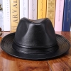 thicken wool lining sheepskin leather men hat cap