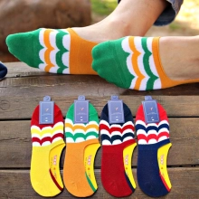 summer fish tail pattern silicone footed men's slipper socks