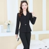 HangZhou design collarless women business suits  office uniform