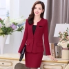 winter wool V-collar women pant suits