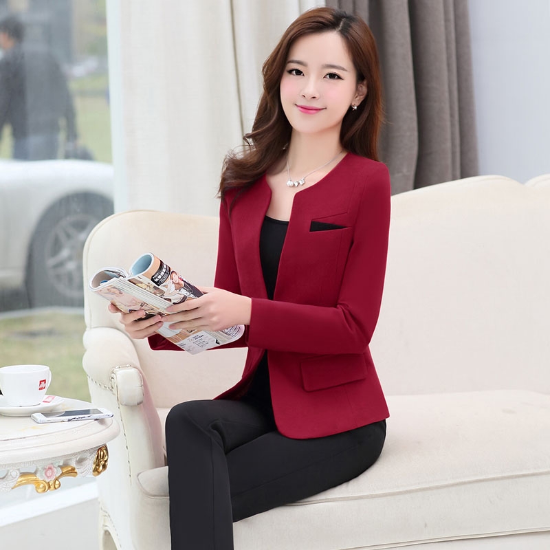 HangZhou made collarless women suits office wear