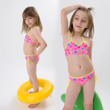 heart print child girl tankini swimwear wholesale