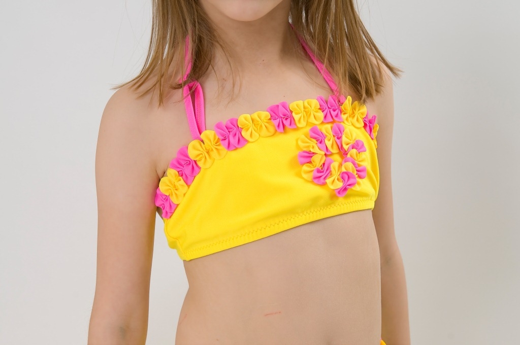 lovely heart embed girl tankini  two-piece swimwear