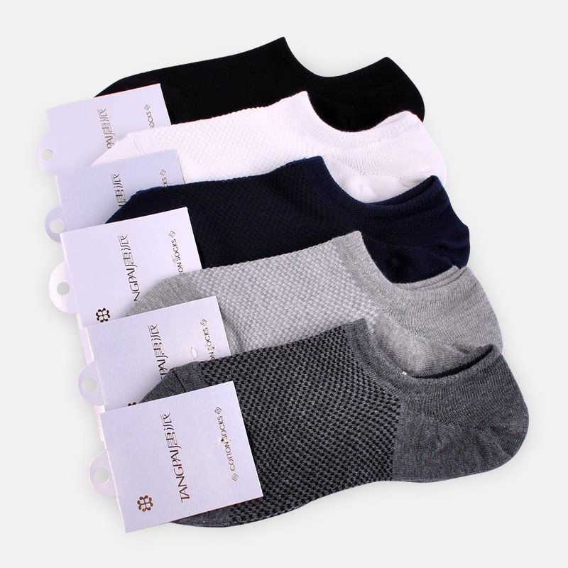 summer pure cotton mesh breathable men's slipper sock Factory Wholesale