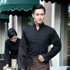 autumn Thailand vintage half sleeve waiter waitress shirts  Waiter 101 Color coffee men