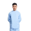 right side opening male dentist long sleeve uniform jacket suityou Color blue(long coat)