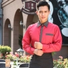  long sleeve hotel restaurant waiter waitress shirt,uniform work wear