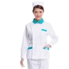 fashion design long sleeve nurse blouse + pant uniform Color white coat