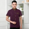 China uniform customization waiter waitress uniform Color purple  men