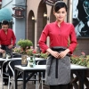 casual Korea design  autumn bar waiter uniform Color women red