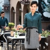 casual Korea design  autumn bar waiter uniform Color women blackish green