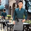 casual Korea design  autumn bar waiter uniform Color men blackish green