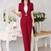 summer fashion half sleeve women business pant suis