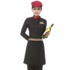 long sleeve Asian design hotel bar waiter waitress uniform