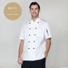 fashion Europe America design short/ long sleeve stand collar men cook coat chef uniform Color white short sleeve