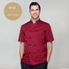 Europe America design short/ long sleeve unisex cook coat chef uniform Color wine short sleeve