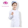 long sleeve round collar high quality female nurse coat uniform Color White