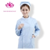 long sleeve round collar high quality female nurse coat uniform Color Light Blue