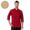 professional design double breasted coat uniform restaurant men women chef Color long sleeve wine