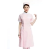 white collar short sleeve long coat for nurse hospital doctor