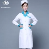 pedal collar long sleeve medical care uniform nurse coat drugstore coverall Color white green collar long sleeve