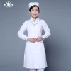long sleeve women nurse coat hospital uniform Color white green hem long sleeve