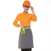 horse print  waiter uniform shirts and apron