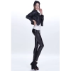 sexy low waist PU leather young girls legging pant