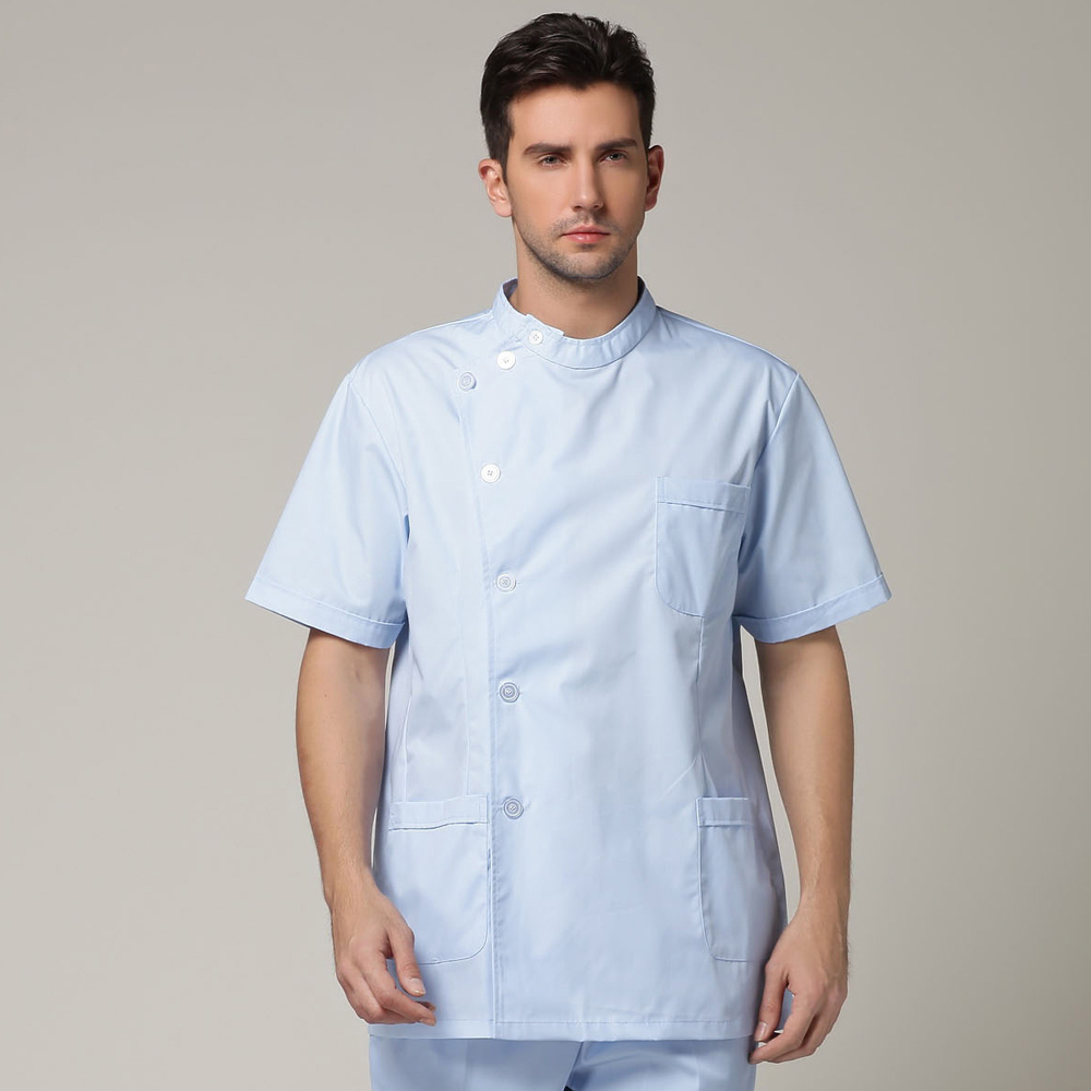 Europe side opening men nurse coat uniform Dentist jacket