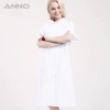 Europe short sleeve summer wing collar women doctor nurse coat