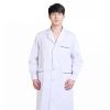 new arrival hospital notch lapel doctor coat nurse uniforms Color men long sleeve white(navy hem)