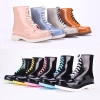 fashion London lace loop candy color martin women's rain boot wholesale