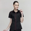 fashion waiter short / long sleeve shirt restaurant uniforms Color women short sleeve black