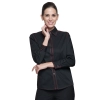 fashion waiter short / long sleeve shirt restaurant uniforms Color women long sleeve black