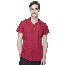 collarless clerk party waiter shirt waitress uniform