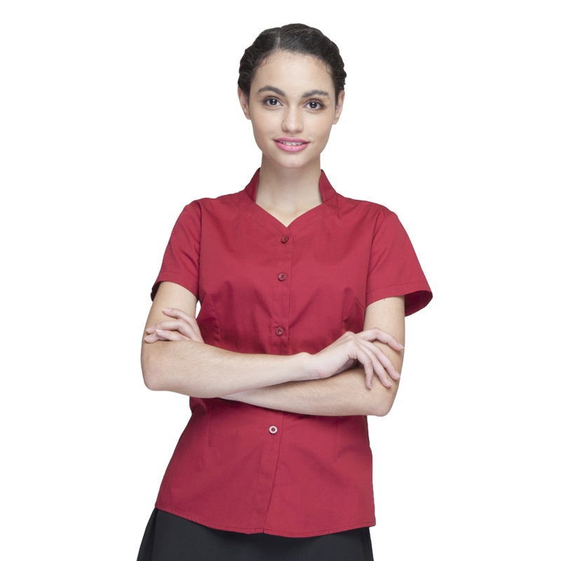 collarless clerk party waiter shirt waitress uniform Factory Wholesale