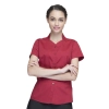 collarless clerk party waiter shirt waitress uniform