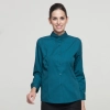 long sleeve solid color waiter shirt restaurant uniform