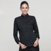 long sleeve button down collar waiter waitress shirt uniform