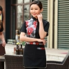 personality paint flower print waiter waitress uniform