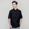 long sleeve side opening unisex chef  cooking uniforms for restaurant kitchen