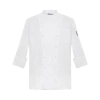 2025 new design zipper side opening estaurant hotel kitchen chef's coat uniform baker jacket wholesale Color White